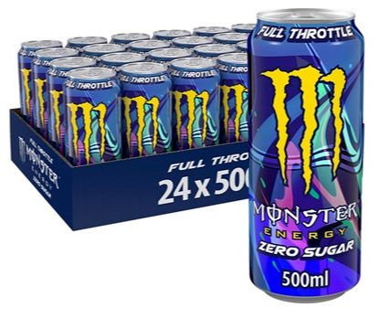 Monster Full Throttle Zero Sugar Energy Drink Cans (24x500ml)
