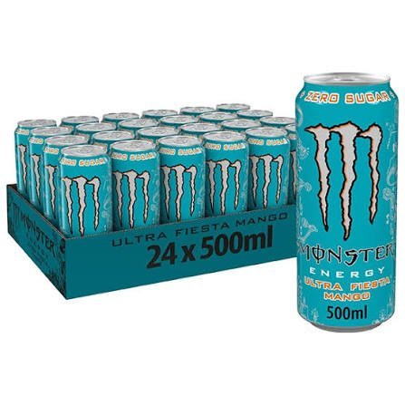 Monster Ultra Fiesta Mango Zero Sugar Energy Drink Cans (24x500ml)